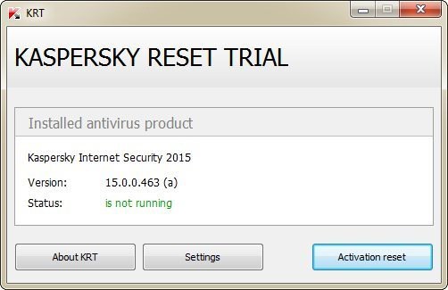Kaspersky 2018 trial reset manually
